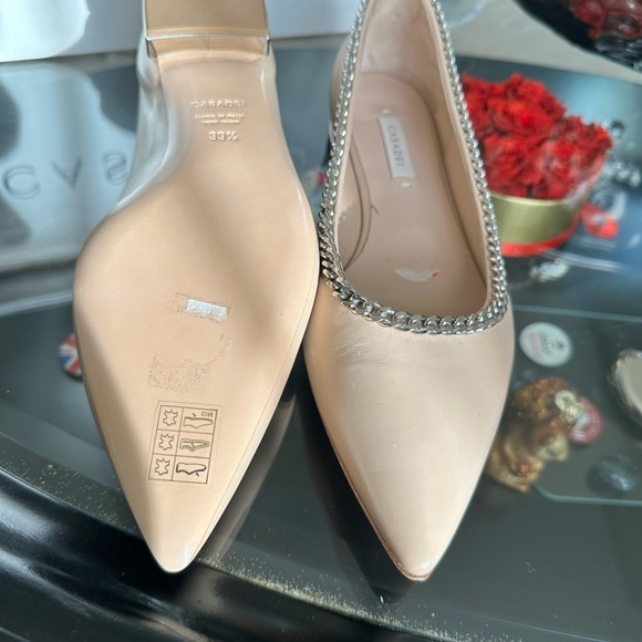 Casadei Women's Tan Chain-Trimmed  Flats - 39.5 Italy - Picture 8 of 8